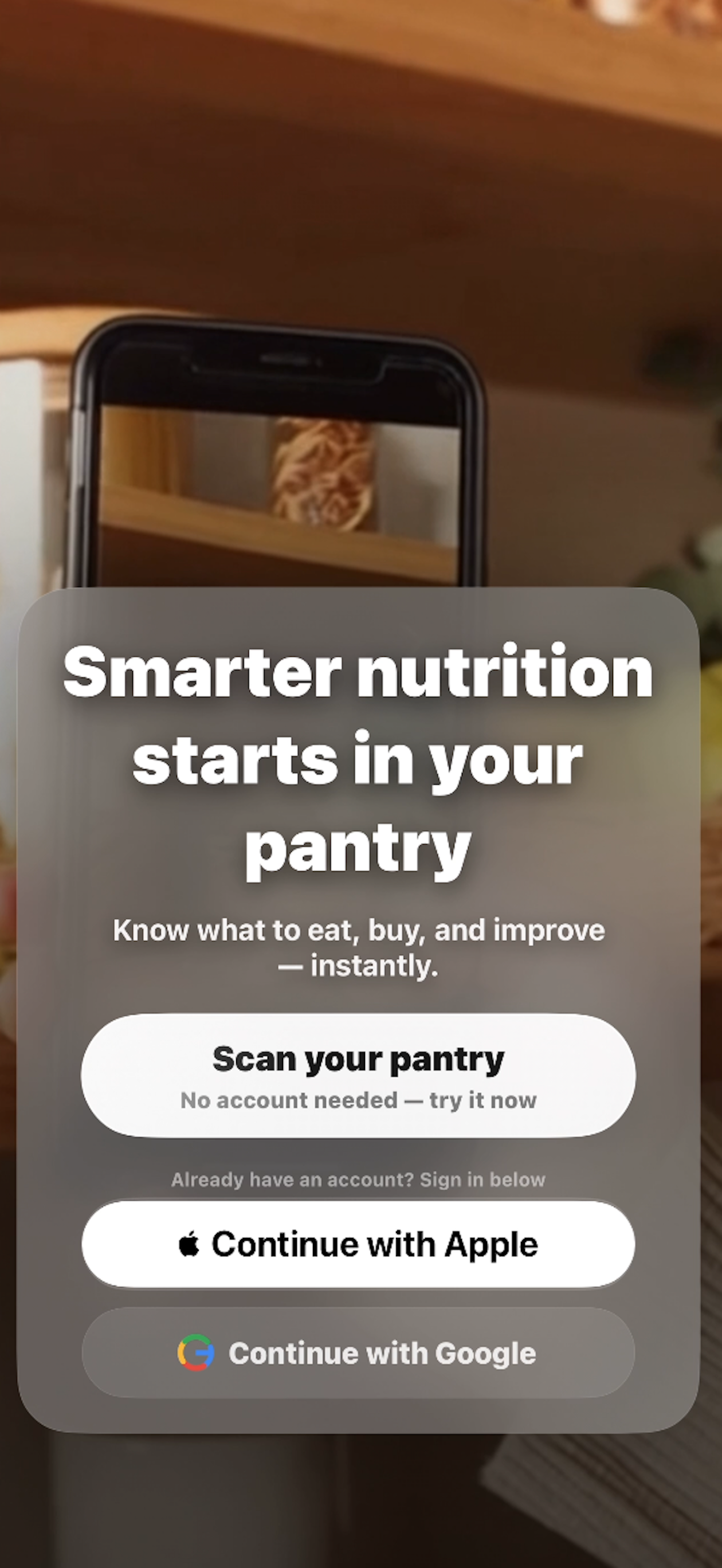 PantryRx nutrition analysis