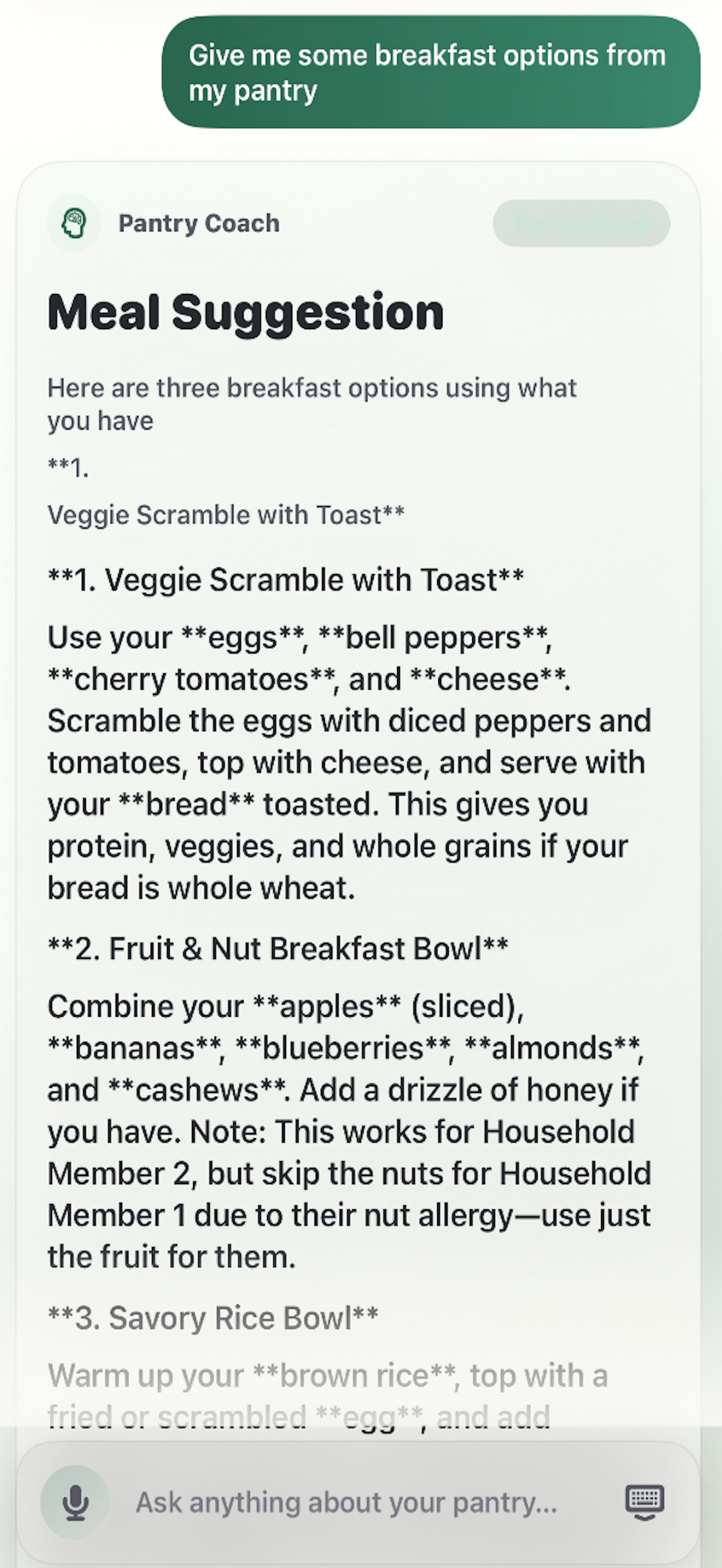 PantryRx pantry scan